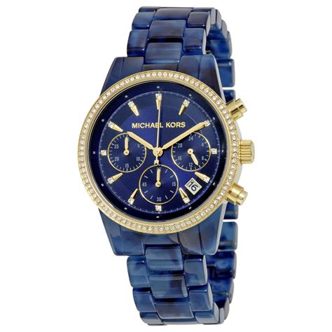 blue michael kors watch uk|Michael Kors navy blue watch.